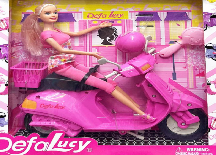 عروسک باربی موتور سوار برند دفا آیتم 8246
