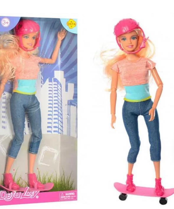 عروسک باربی اسکیت سوار برند دفا آیتم 8375