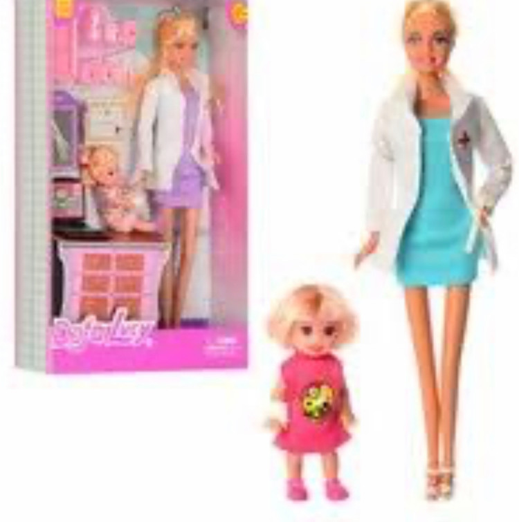 عروسک باربی دفا دکتر و بچه آیتم 8348