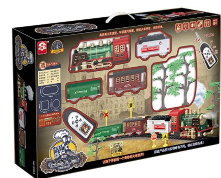 قطار دودزا کلاسیک اسباب بازی Classical steam remote control rail train