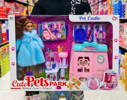 ست اسباب بازی عروسک باربی Pet Castle پت شاپ